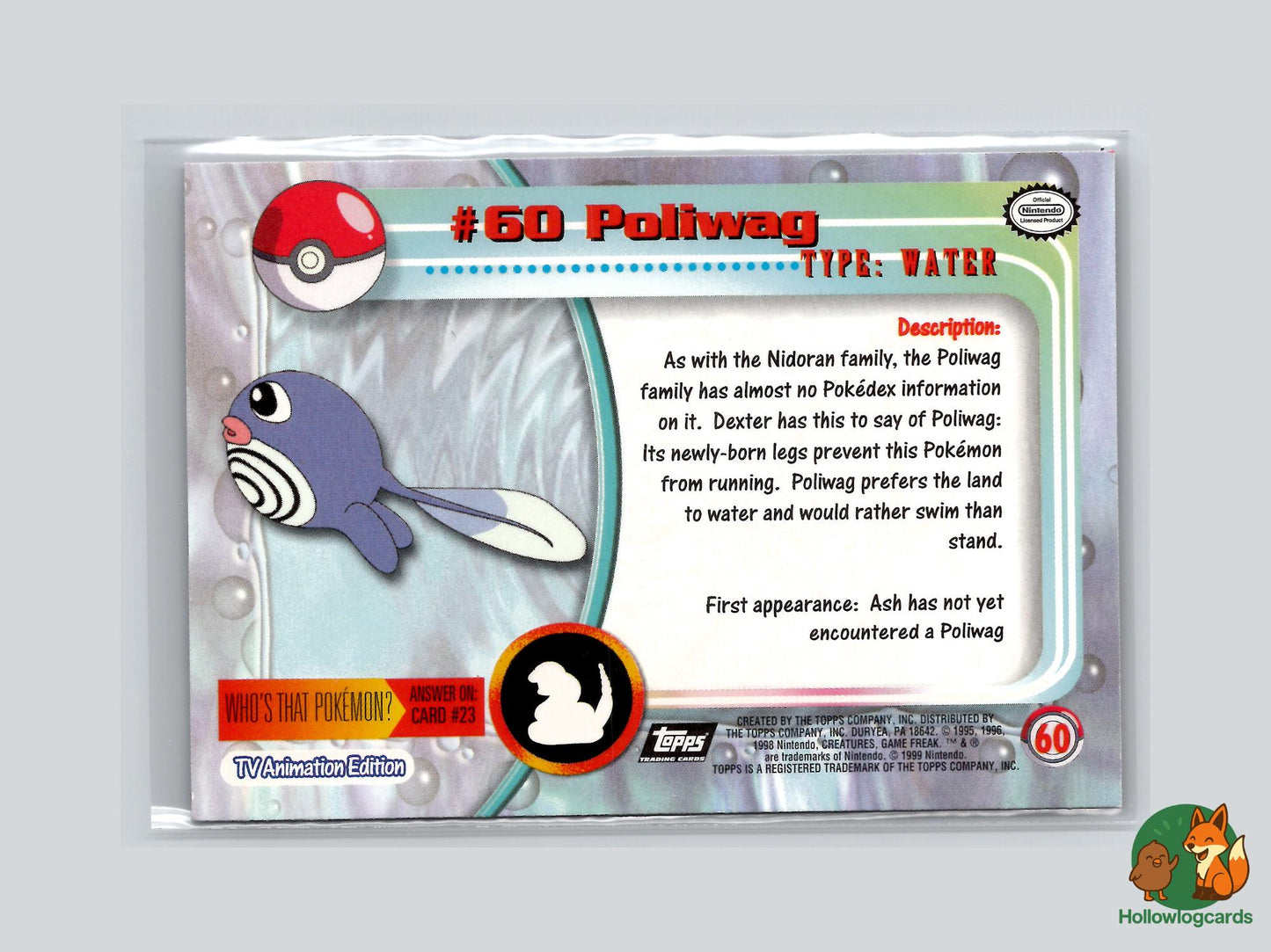 Poliwag (#60) Rainbow Foil - Topps Trading Cards Series 1