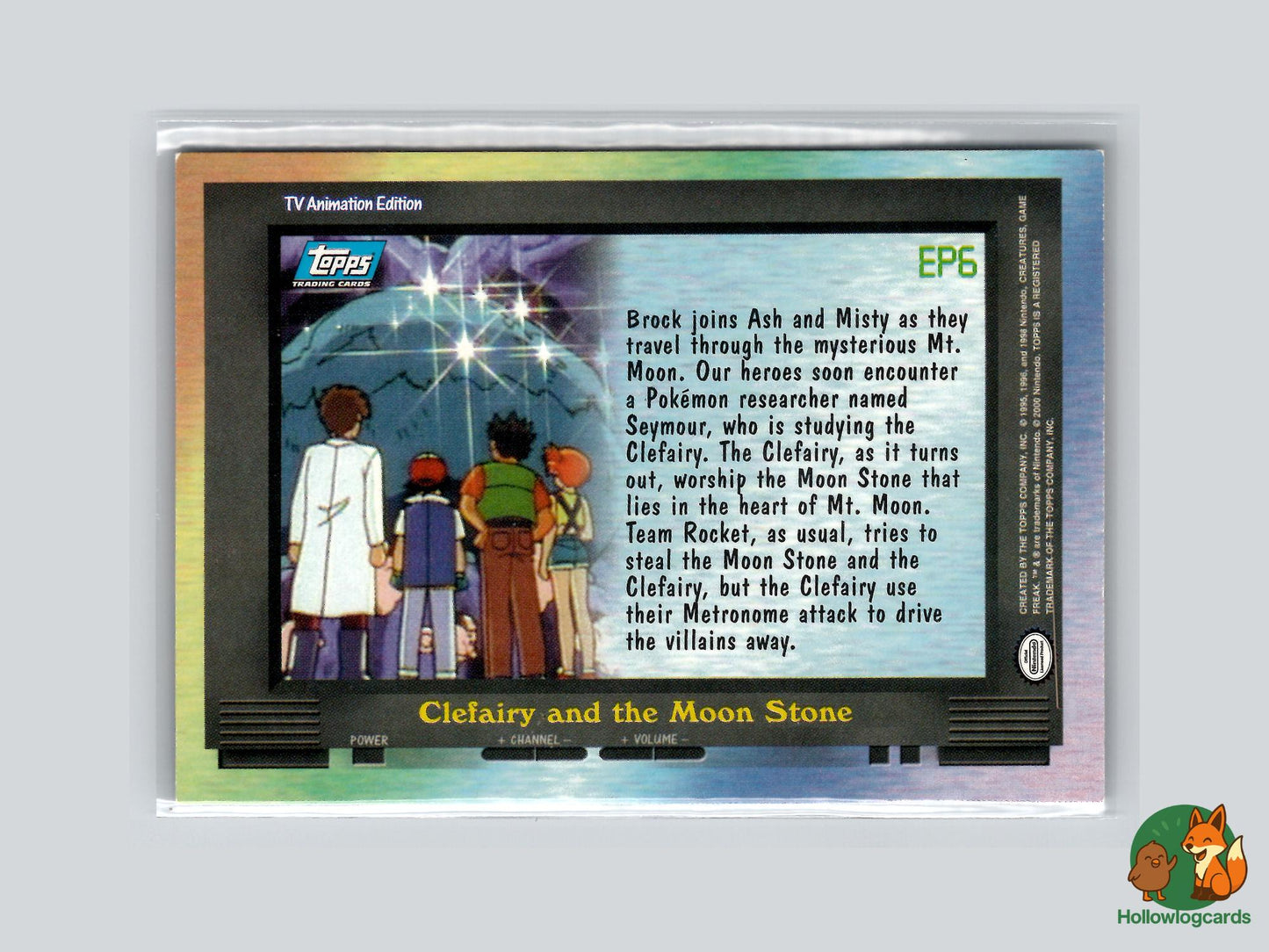 EP6 Clefairy and the Moon Stone (#128) - Topps Trading Cards Series 2