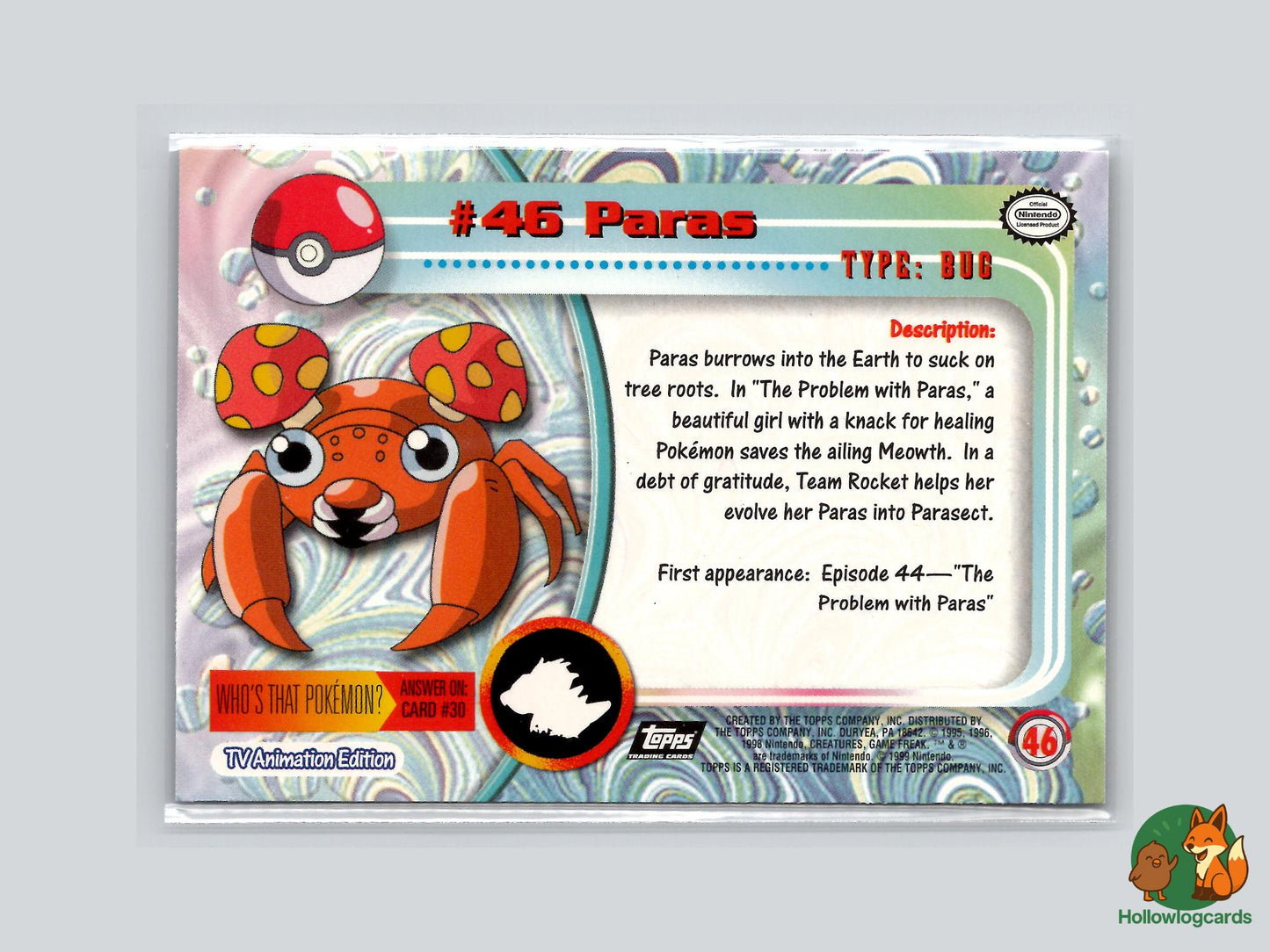Paras (#46) Chrome Foil - Topps Trading Cards Series 1