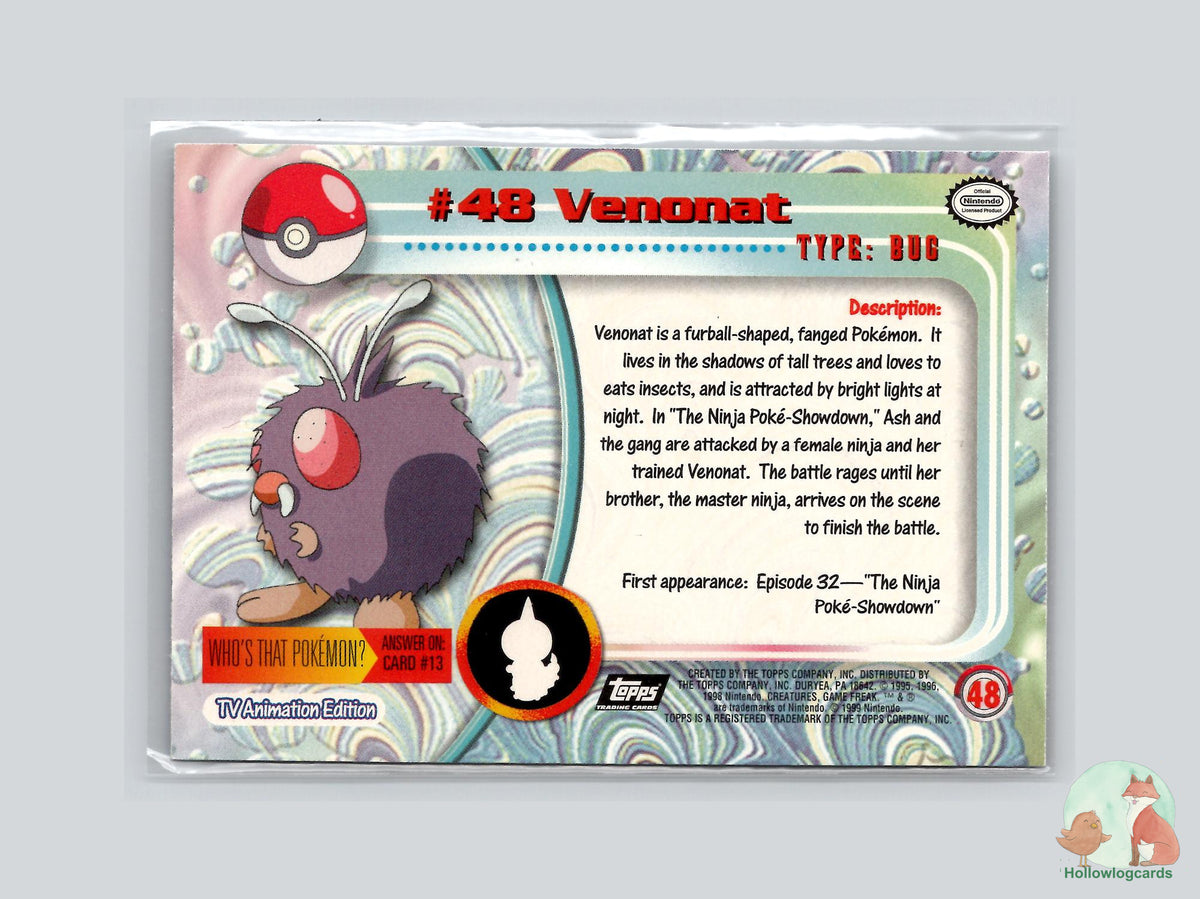 Venonat (#48) Chrome Foil - Topps Trading Cards Series 1