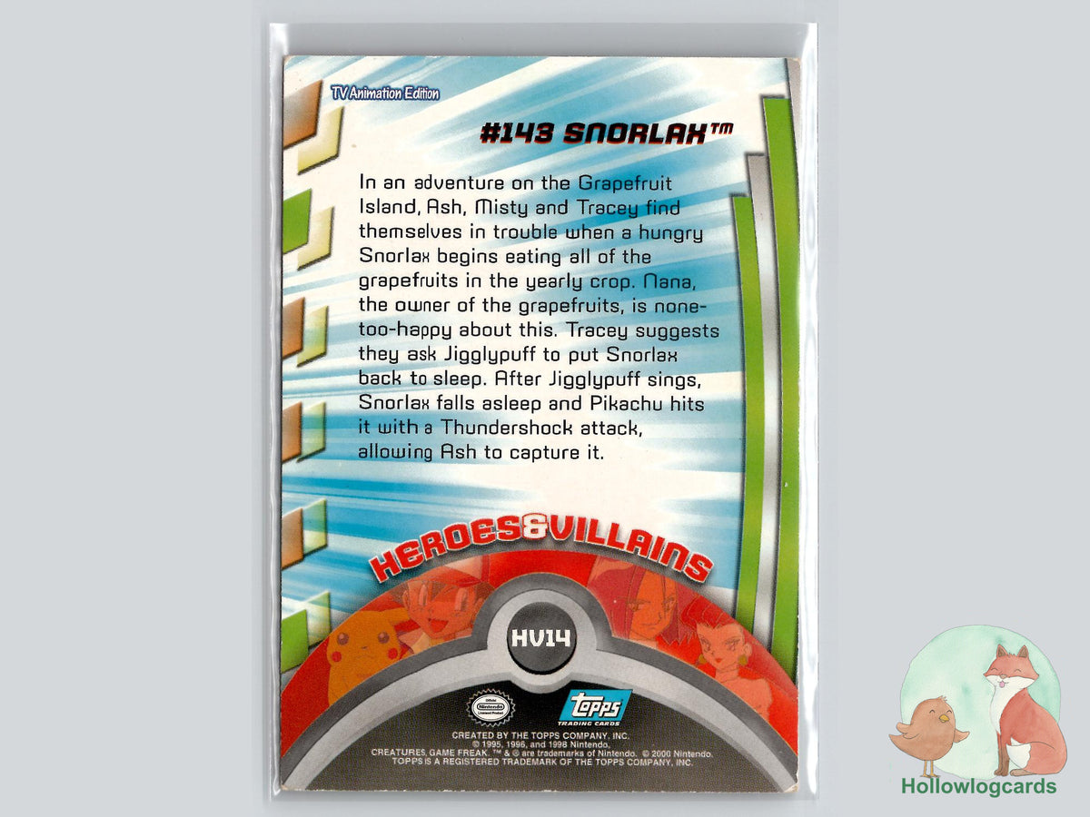 Snorlax (#HV14) - Topps Heroes & Villains