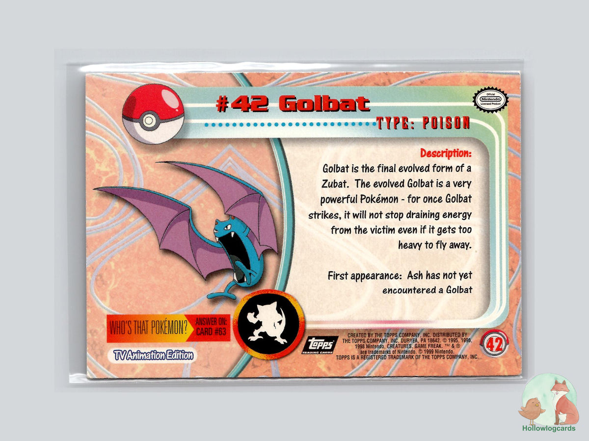 Golbat (#42) Chrome Foil - Topps Trading Cards Series 1