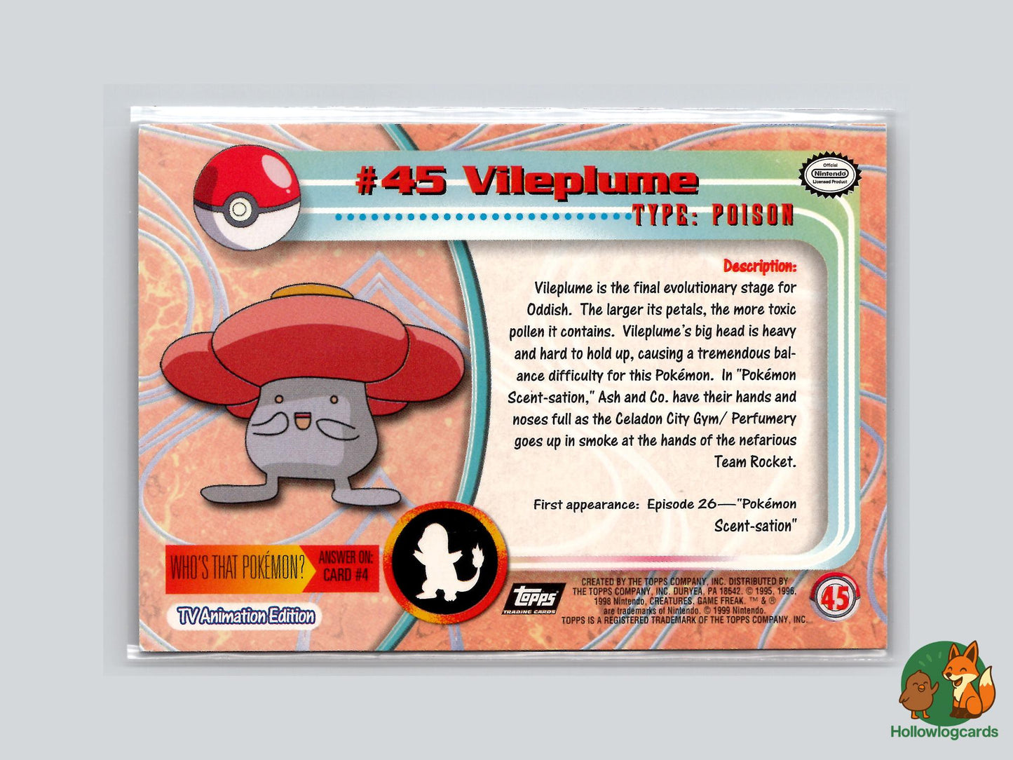 Vileplume (#45) Chrome Foil - Topps Trading Cards Series 1