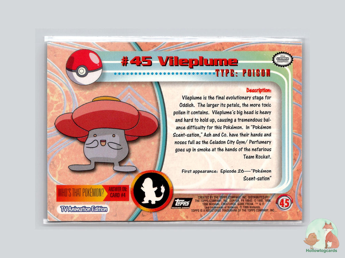Vileplume (#45) Chrome Foil - Topps Trading Cards Series 1