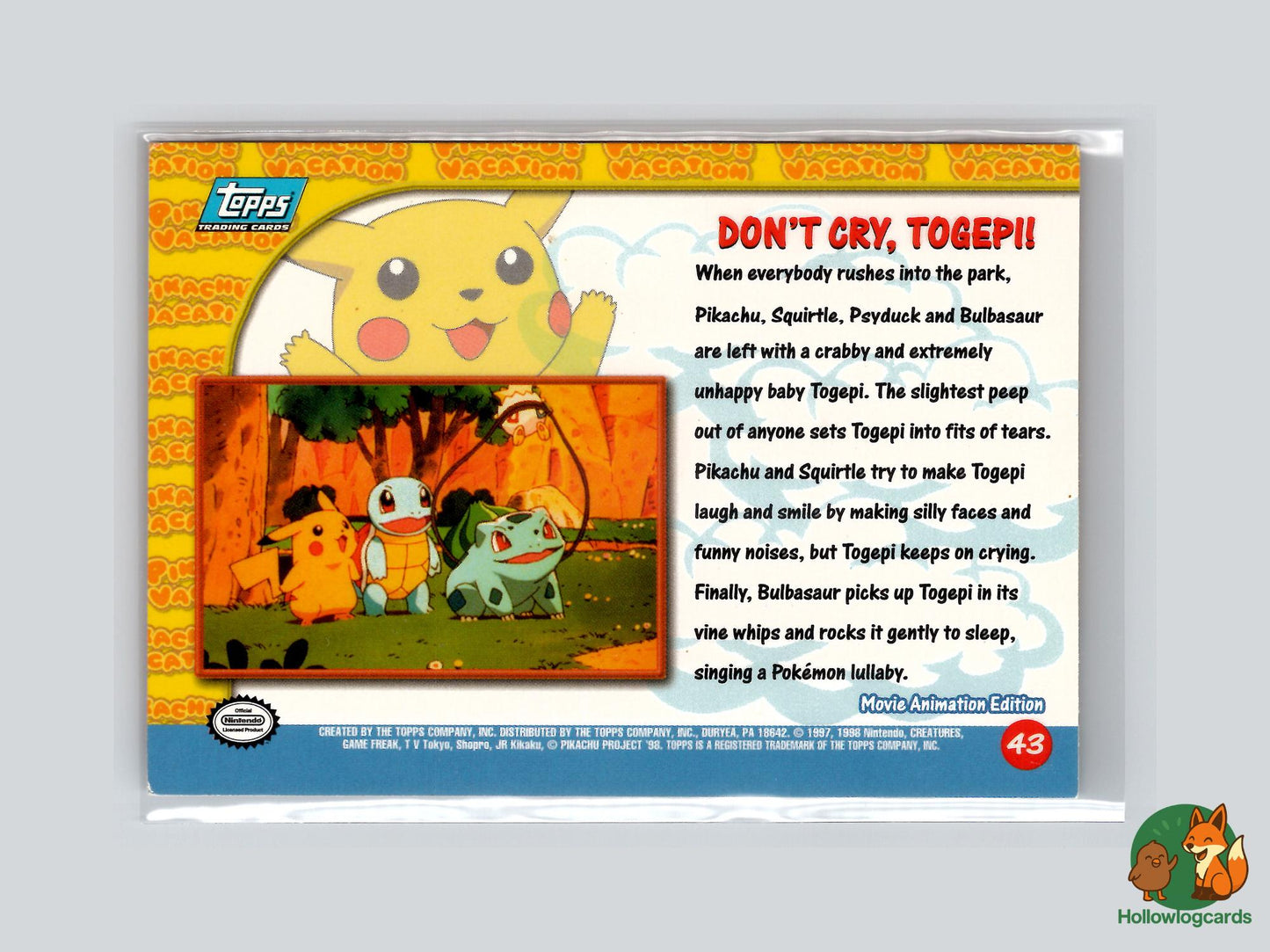 Don't Cry, Togepi! (#43) - Topps Pikachus Vacation