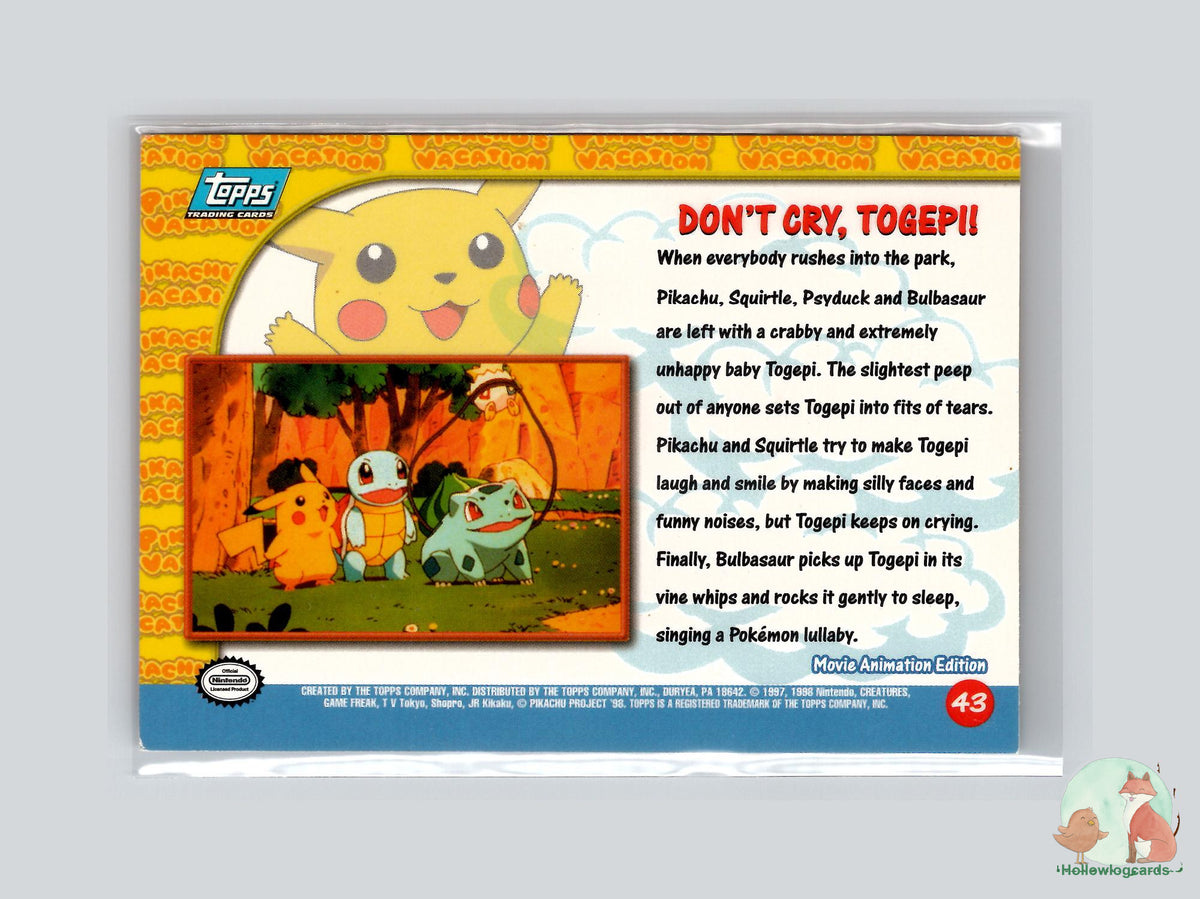 Don't Cry, Togepi! (#43) - Topps Pikachu’s Vacation