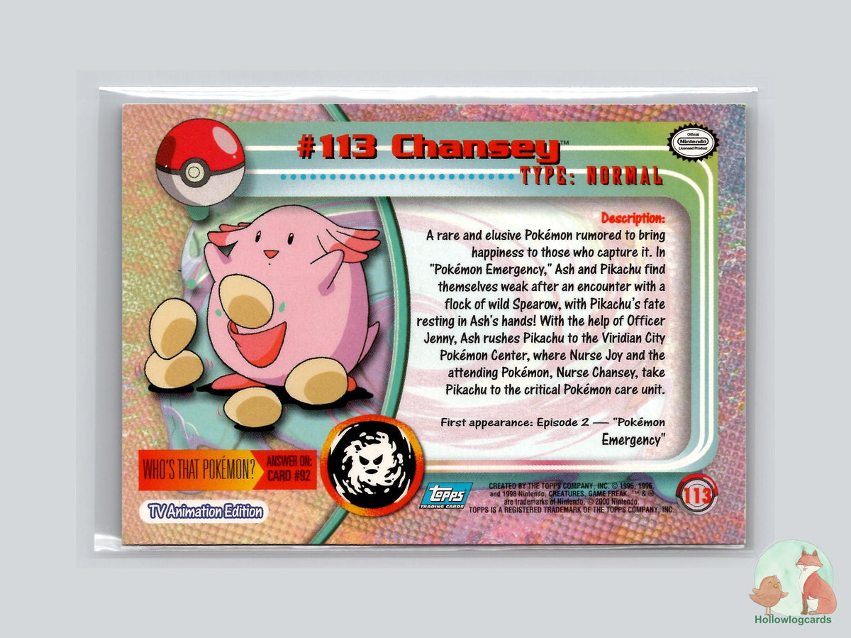 Chansey (#113) - Topps Trading Cards Series 2