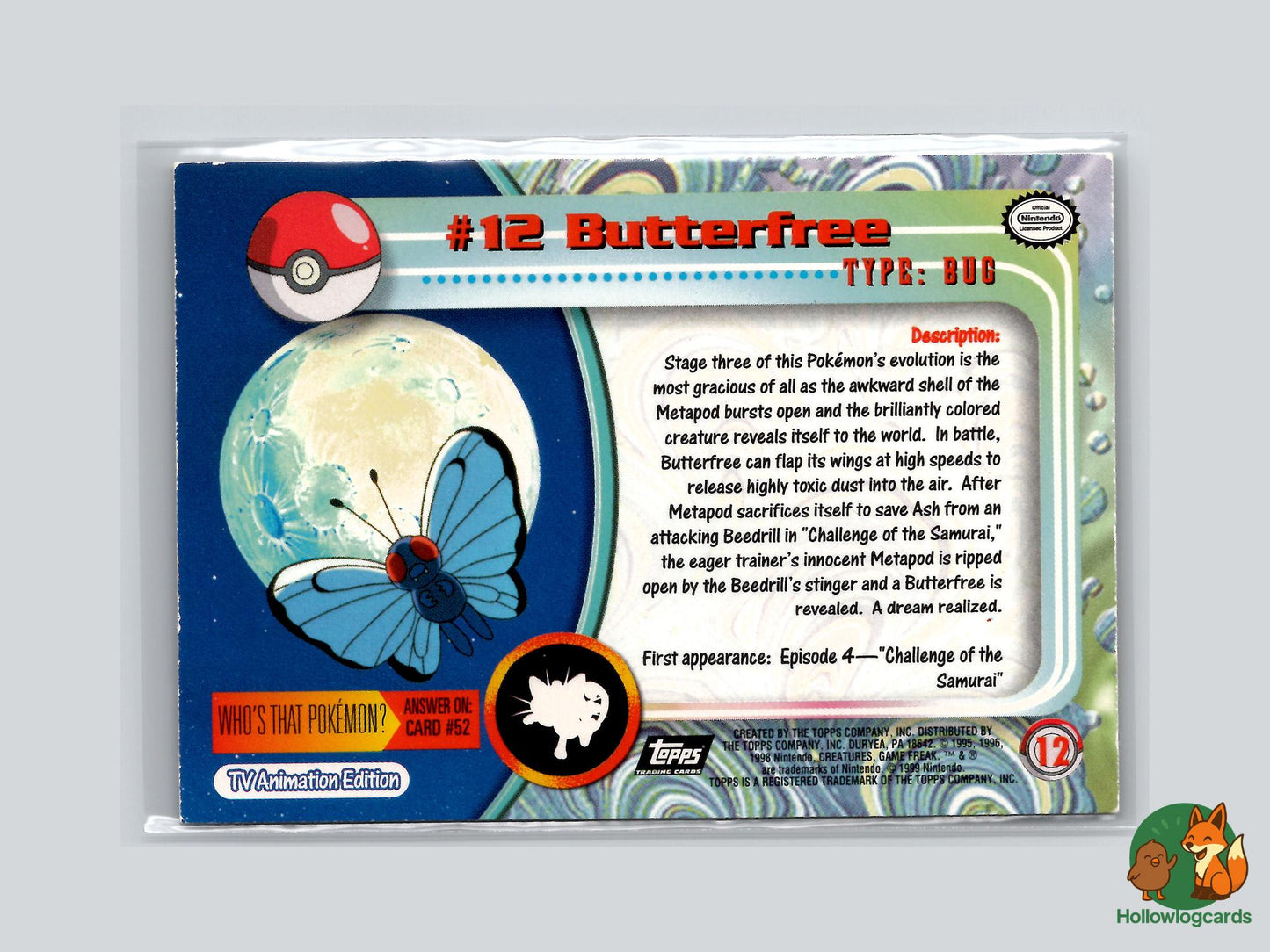 Butterfree (#12) Chrome Foil - Topps Trading Cards Series 1