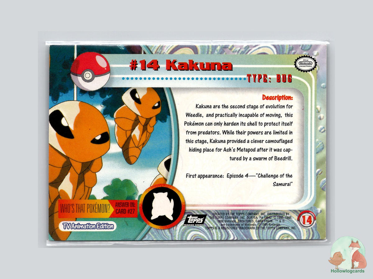 Kakuna (#14) Chrome Foil - Topps Trading Cards Series 1
