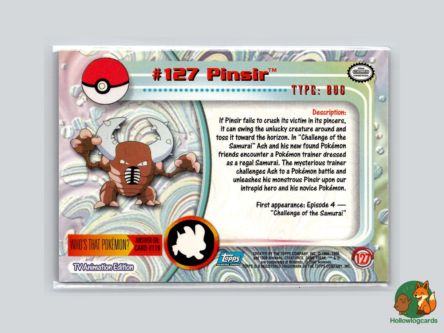 Pinsir (#127) - Topps Trading Cards Series 3