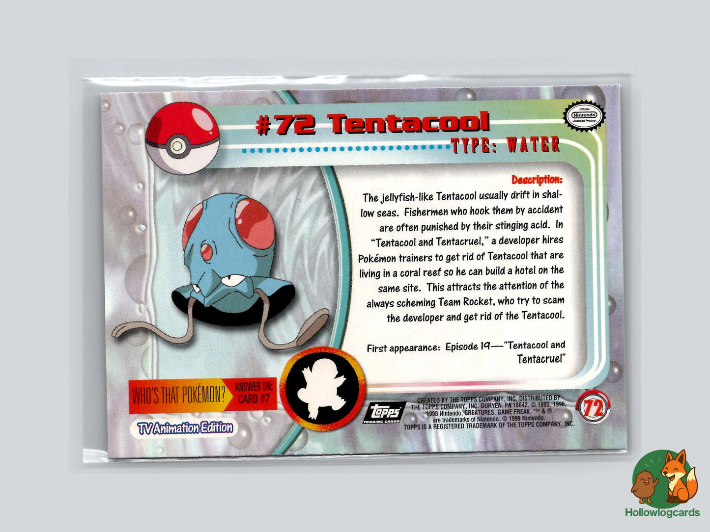 Tentacool (#72) Chrome Foil - Topps Trading Cards Series 1