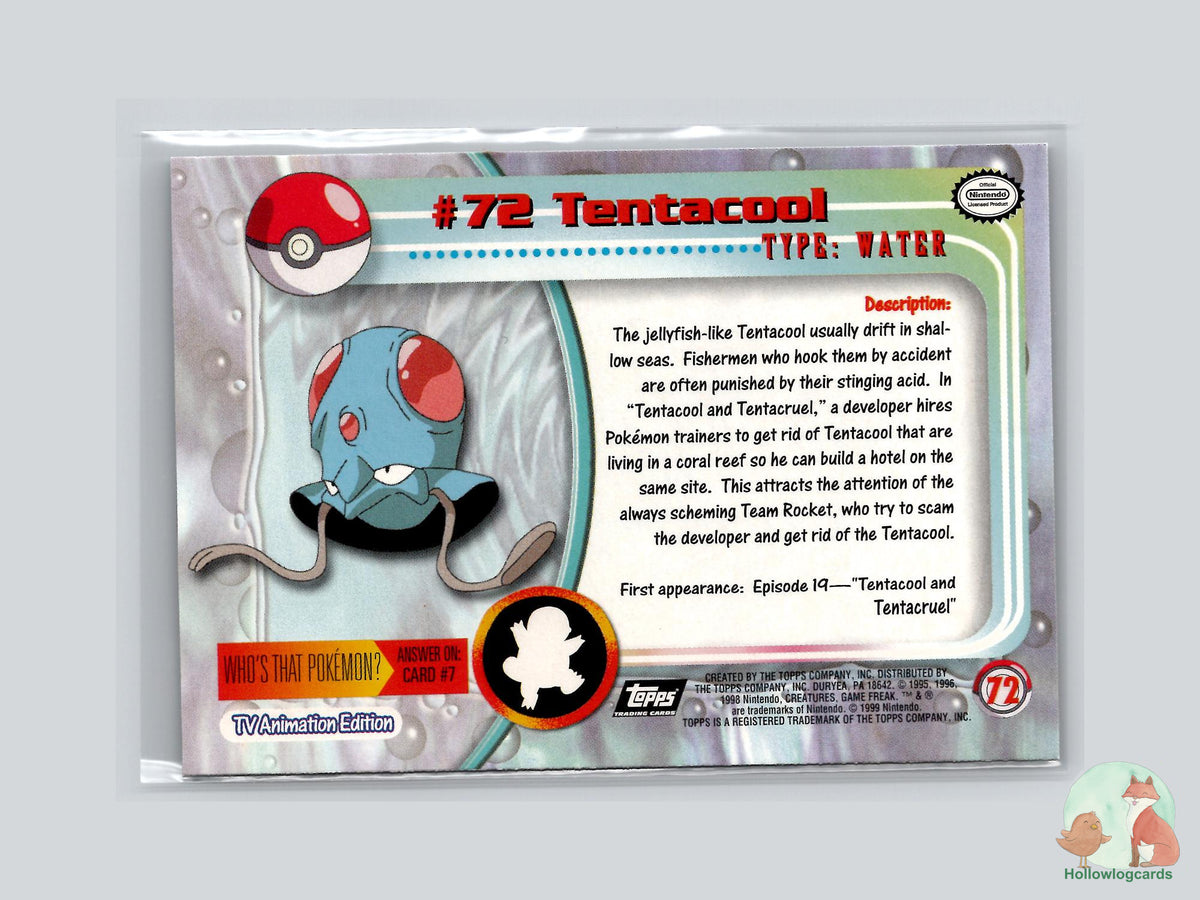Tentacool (#72) Chrome Foil - Topps Trading Cards Series 1