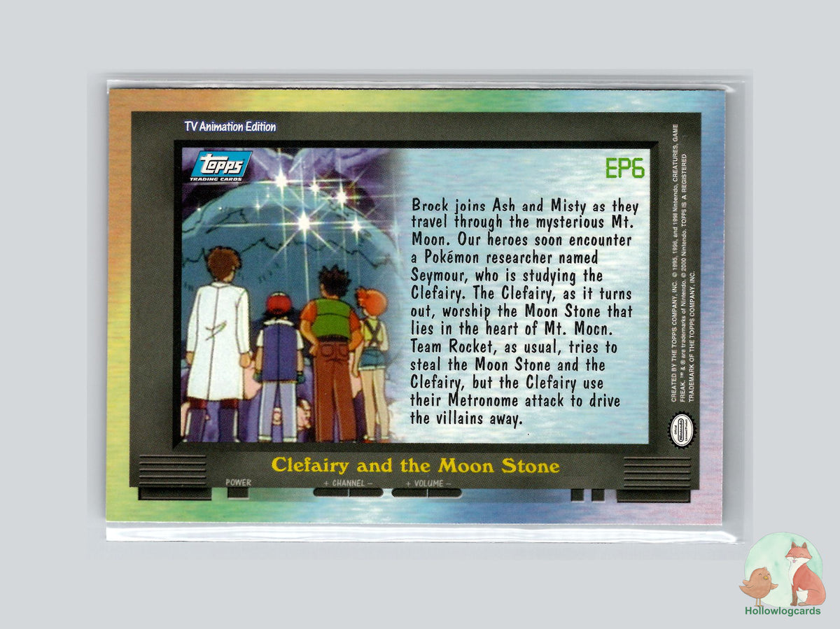 EP6 Clefairy and the Moon Stone (#128) - Topps Trading Cards Series 2