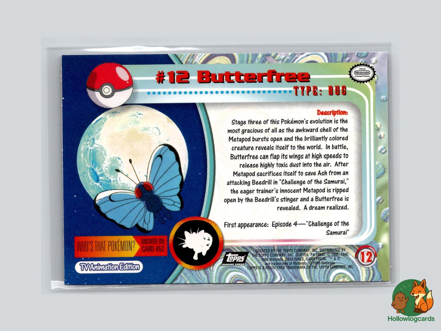 Butterfree (#12) Rainbow Foil - Topps Trading Cards Series 1