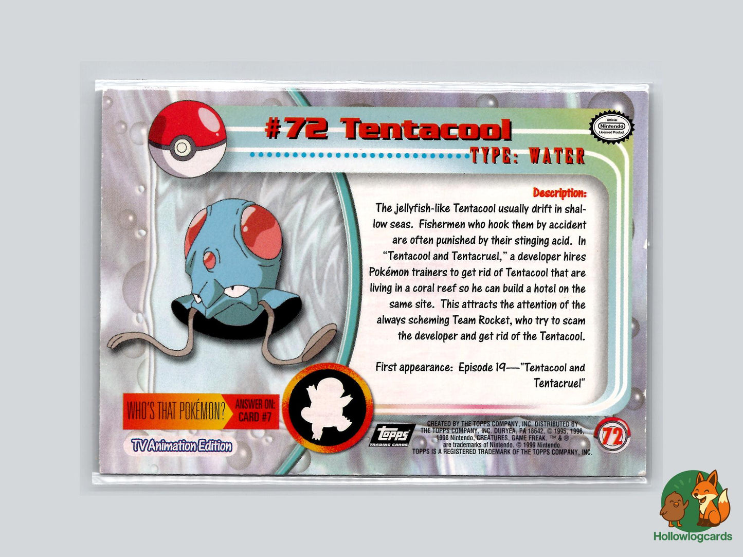 Tentacool (#72) Chrome Foil - Topps Trading Cards Series 1