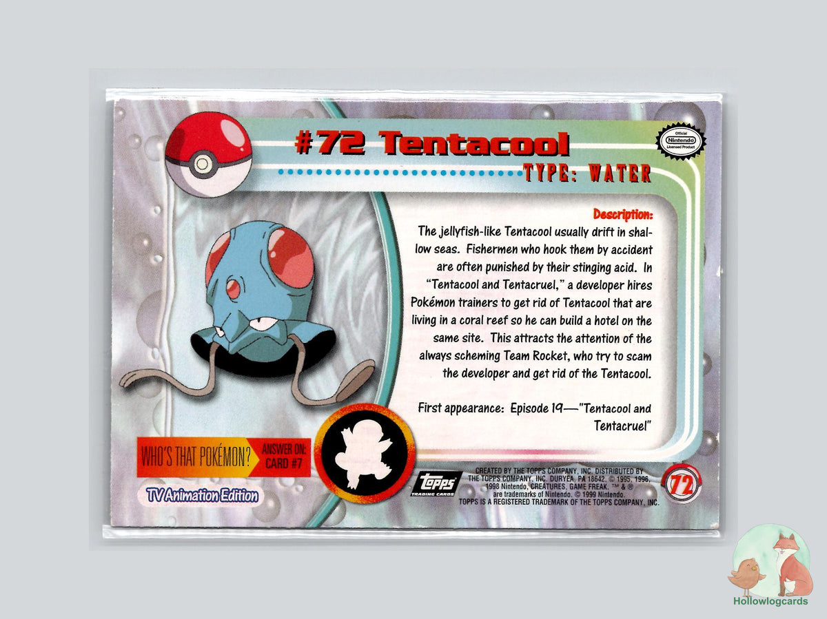 Tentacool (#72) Chrome Foil - Topps Trading Cards Series 1