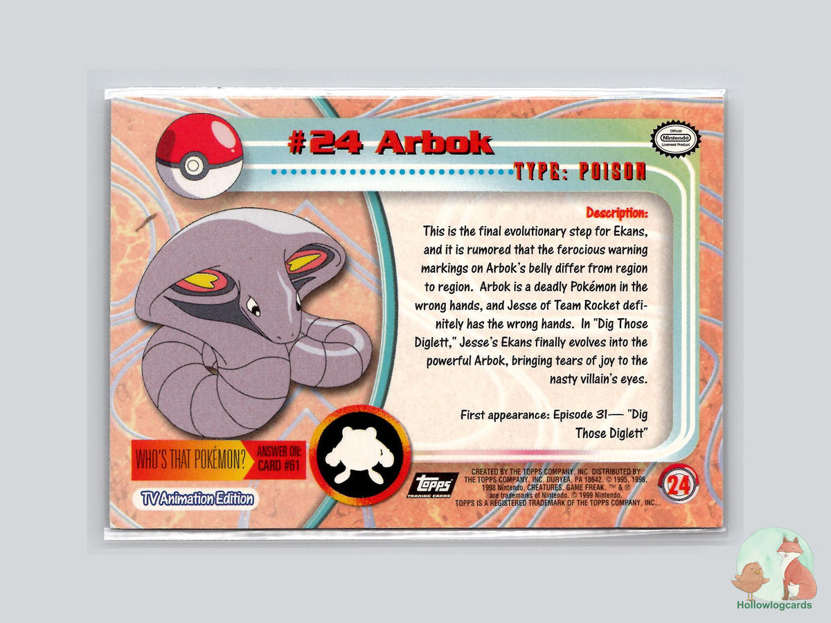 Arbok (#24) Chrome Foil - Topps Trading Cards Series 1