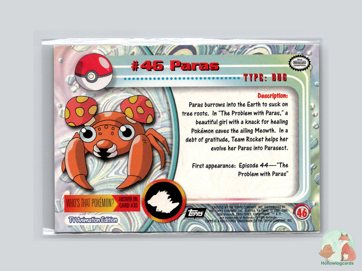 Paras (#46) Chrome Foil - Topps Trading Cards Series 1