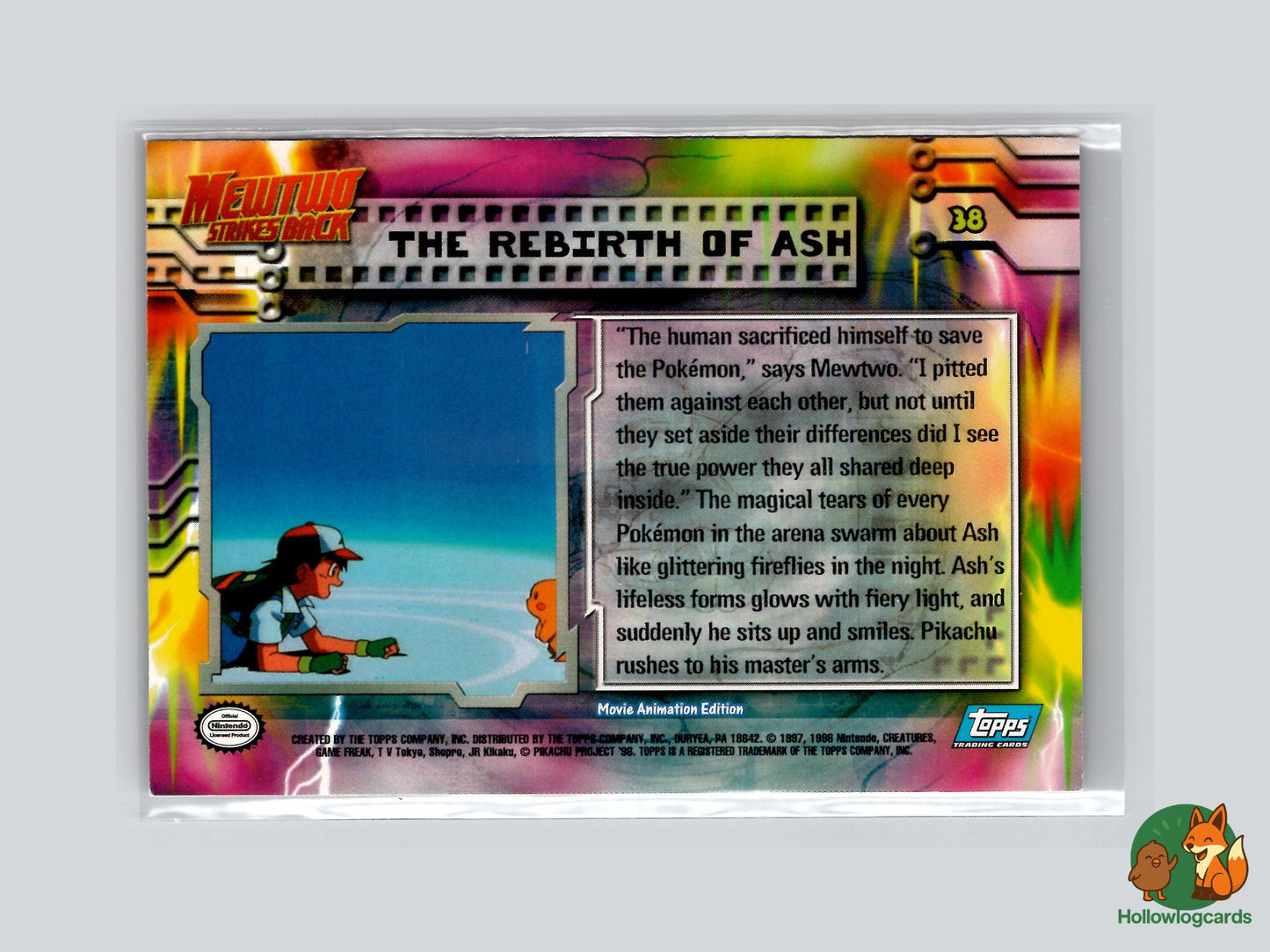 The Rebirth Of Ash (#38) - Topps Mewtwo Strikes Back