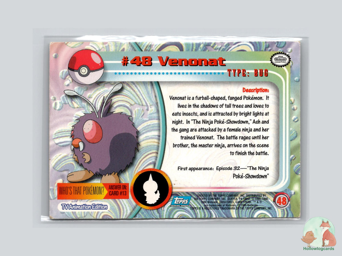 Venonat (#48) Chrome Foil - Topps Trading Cards Series 1