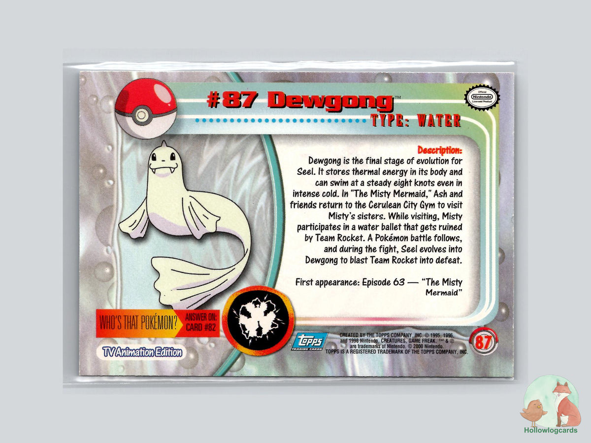Dewgong (#87) Chrome Foil - Topps Trading Cards Series 2