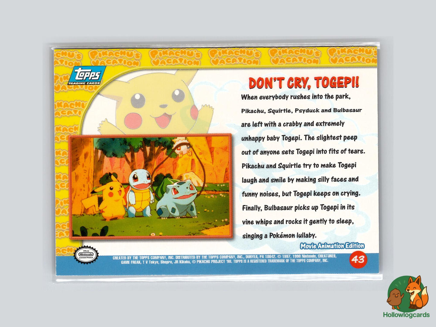 Don't Cry, Togepi! (#43) Rainbow Foil - Topps Pikachu’s Vacation