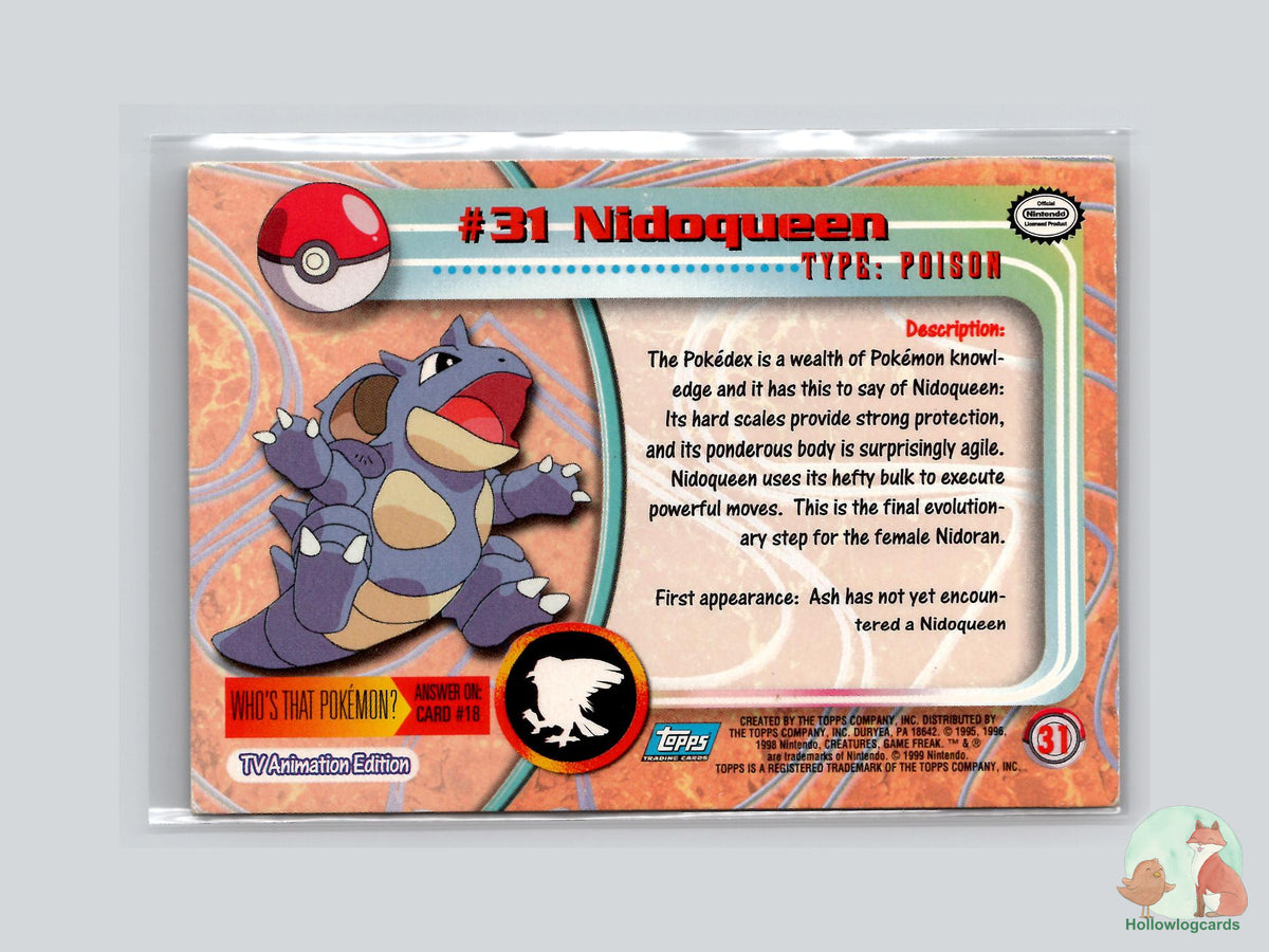 Nidoqueen (#31) Chrome Foil - Topps Trading Cards Series 1