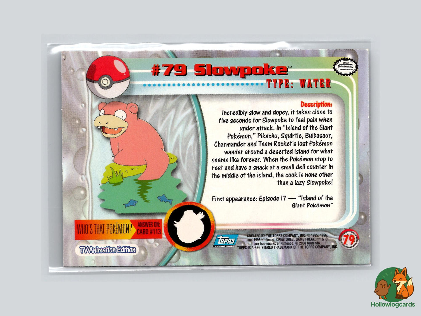 Slowpoke (#79) Chrome Foil - Topps Trading Cards Series 2