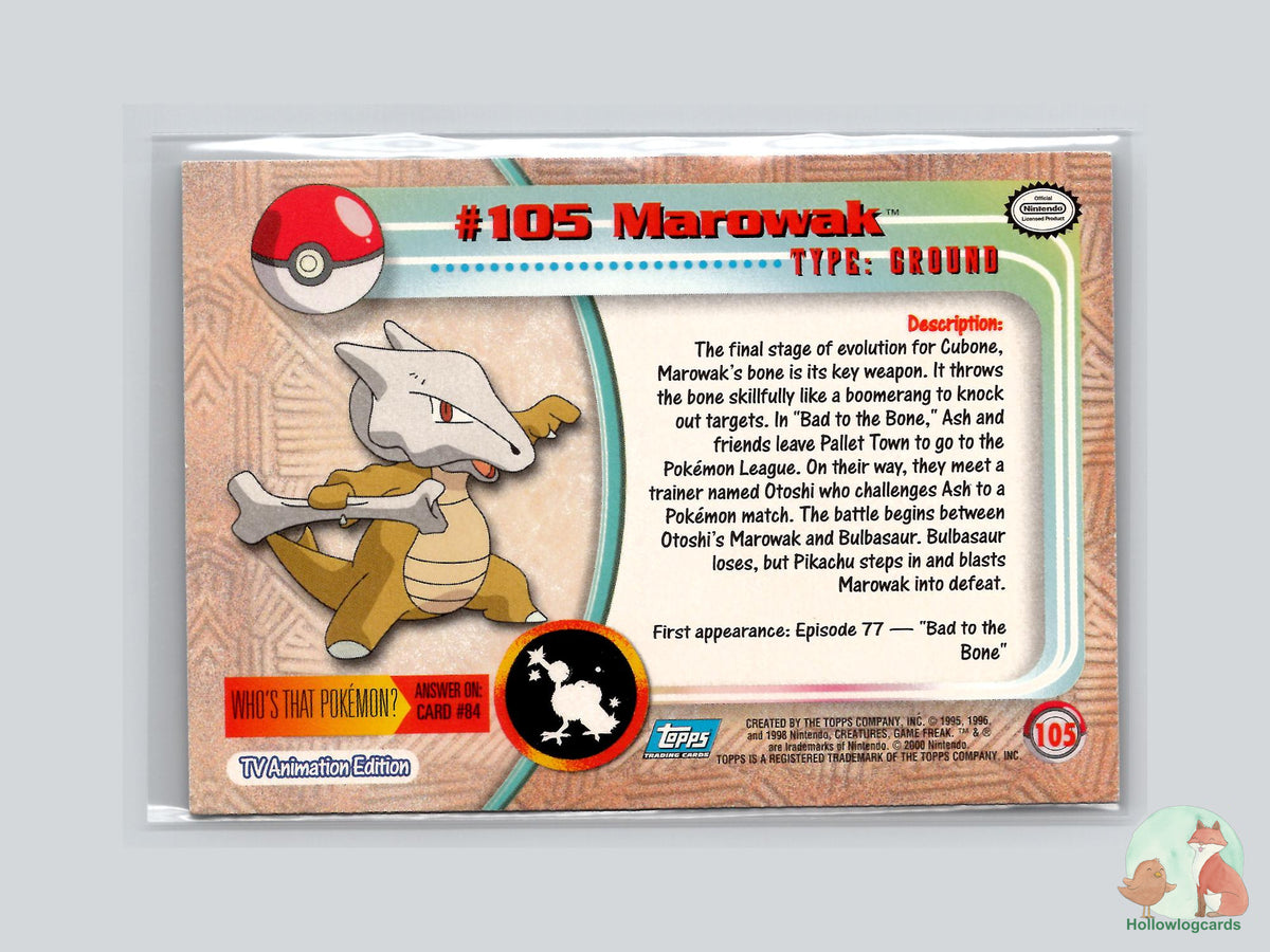 Marowak (#105) Chrome Foil - Topps Trading Cards Series 2