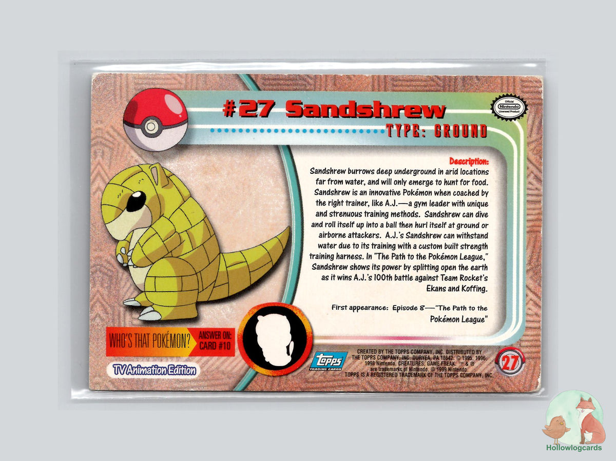 Sandshrew (#27) Chrome Foil - Topps Trading Cards Series 1
