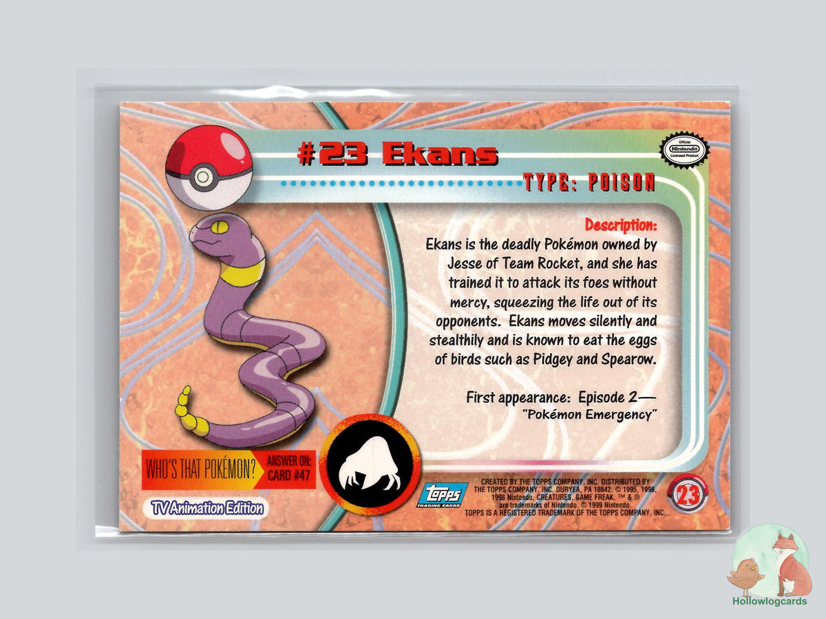Ekans (#23) Chrome Foil - Topps Trading Cards Series 1
