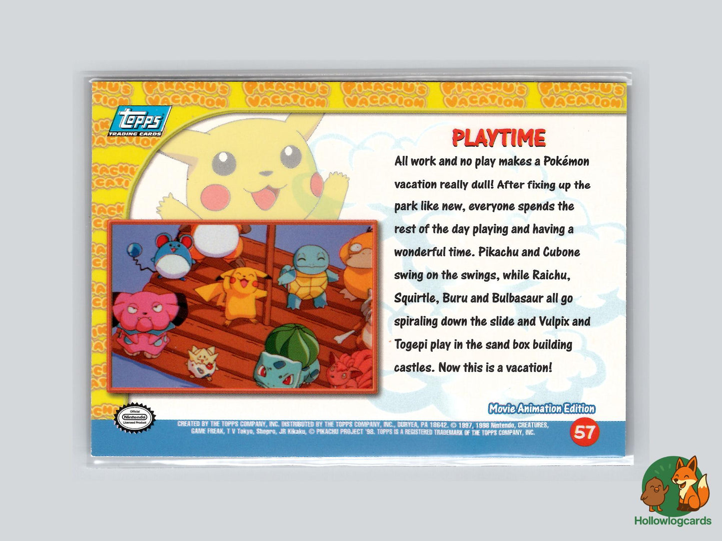 Playtime (#57) Rainbow Foil - Topps Pikachu’s Vacation