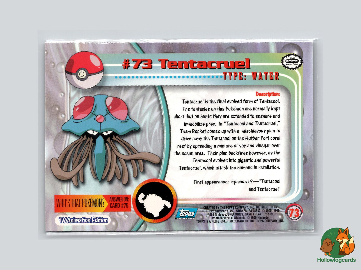 Tentacruel (#73) Chrome Foil - Topps Trading Cards Series 1