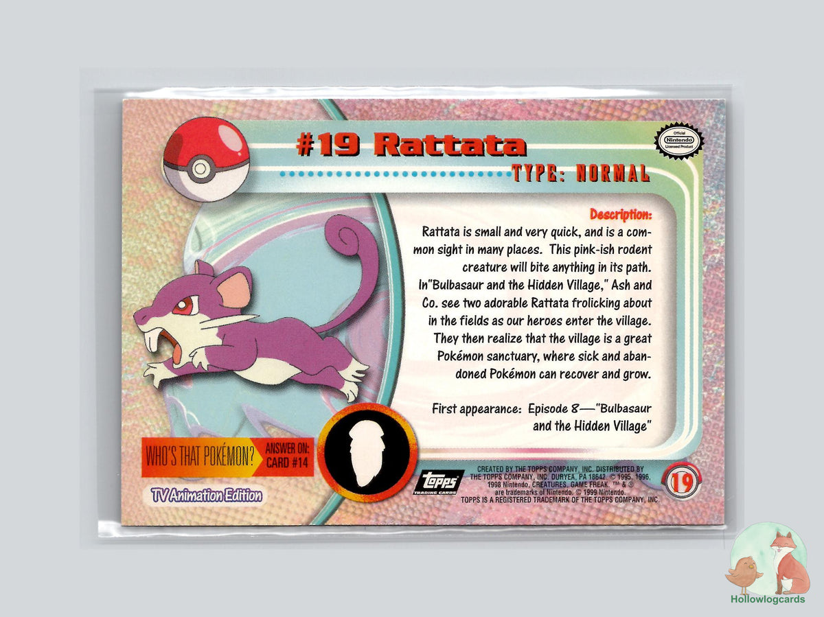 Rattata (#19) Rainbow Foil - Topps Trading Cards Series 1