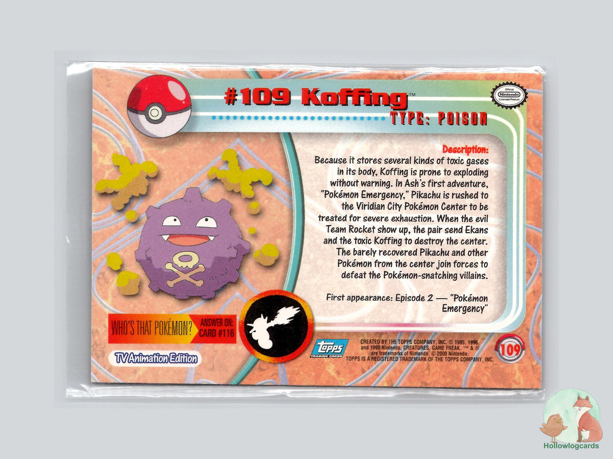 Koffing (#109) Chrome Foil - Topps Chrome Trading Cards Series 2