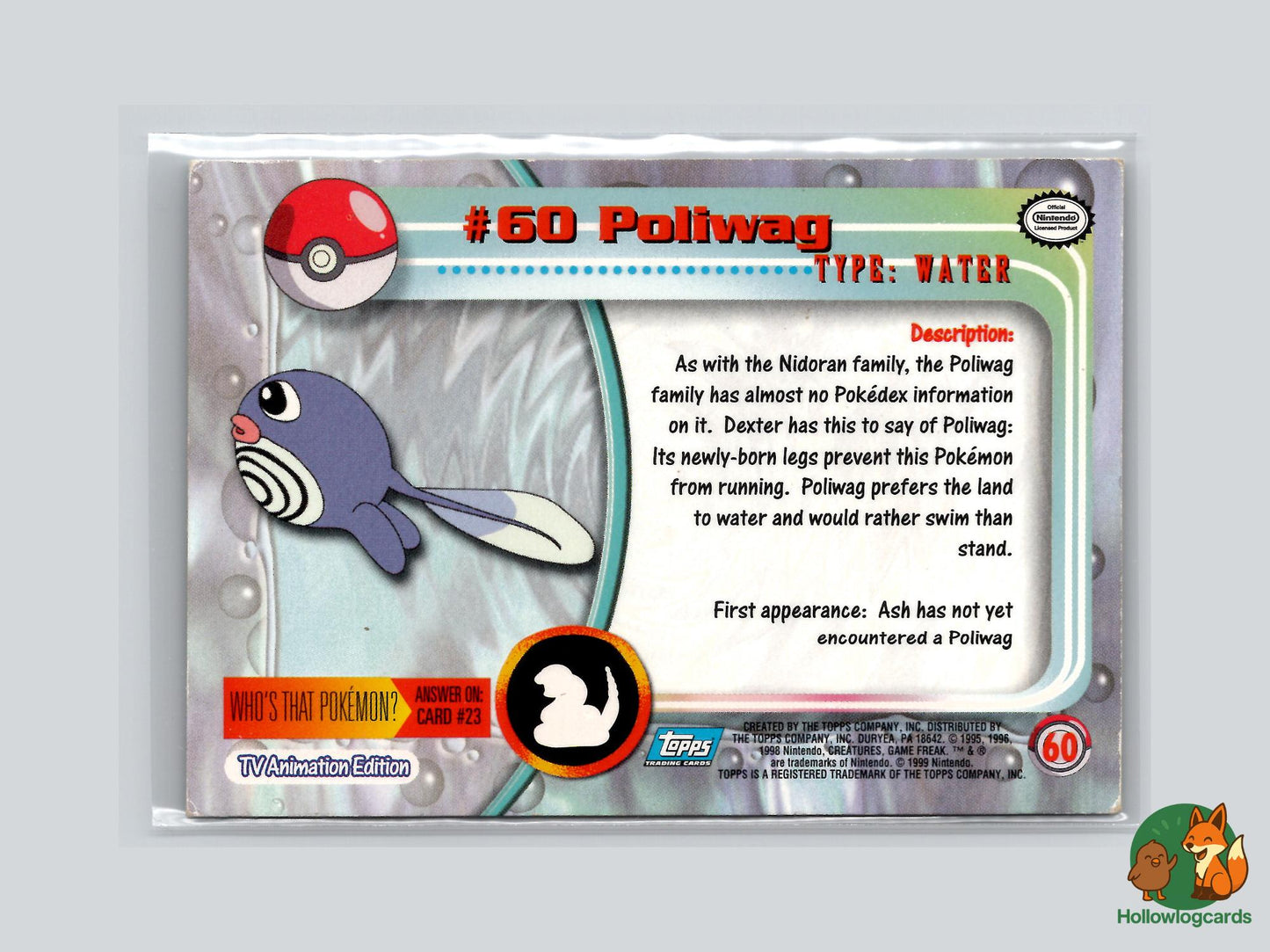 Poliwag (#60) Chrome Foil - Topps Trading Cards Series 1