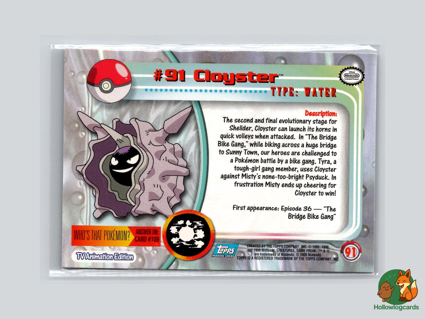Cloyster (#91) Chrome Foil - Topps Chrome Trading Cards Series 2
