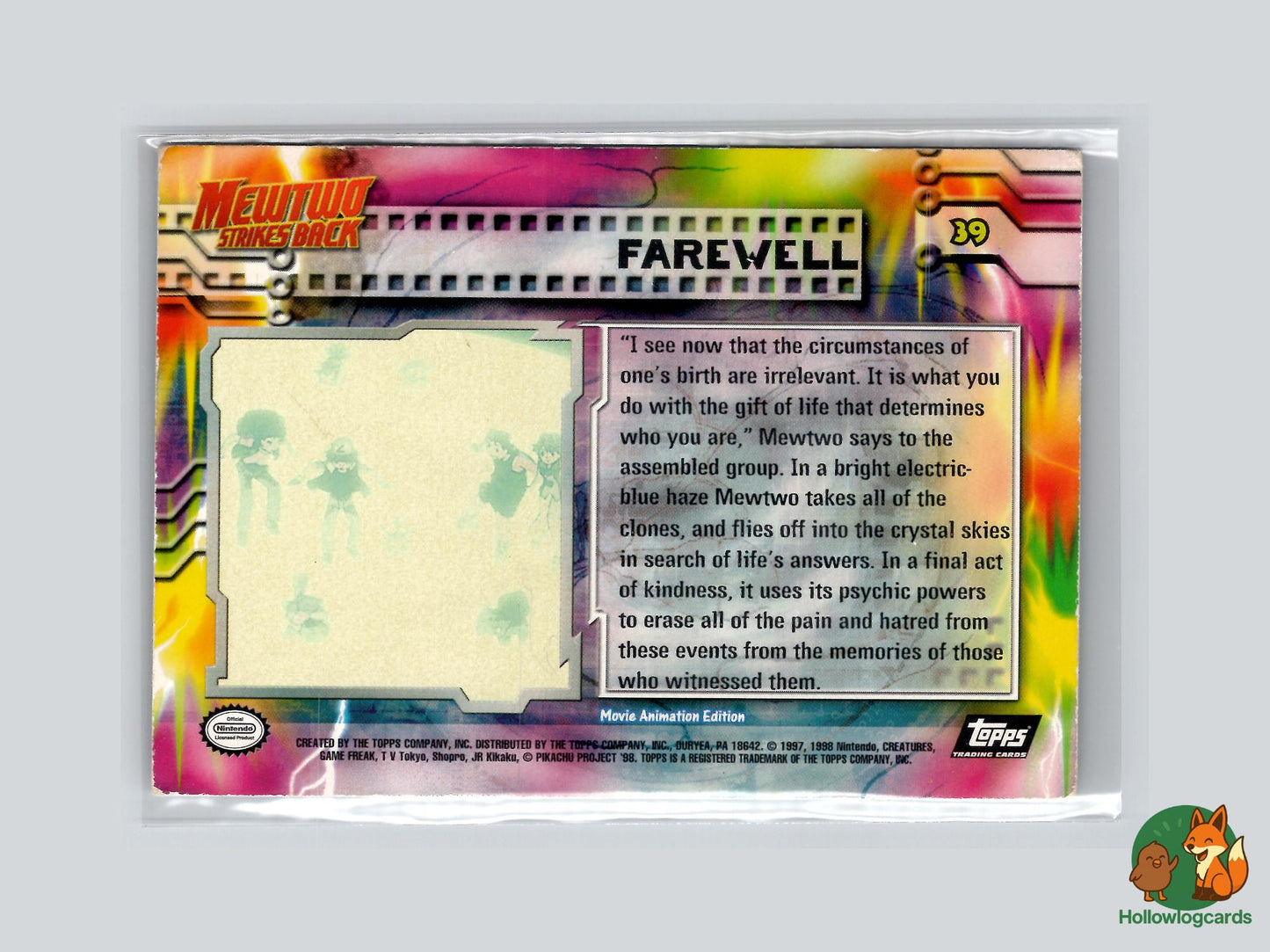 Farewell (#39) Silver Chrome Foil - Topps Mewtwo Strikes Back
