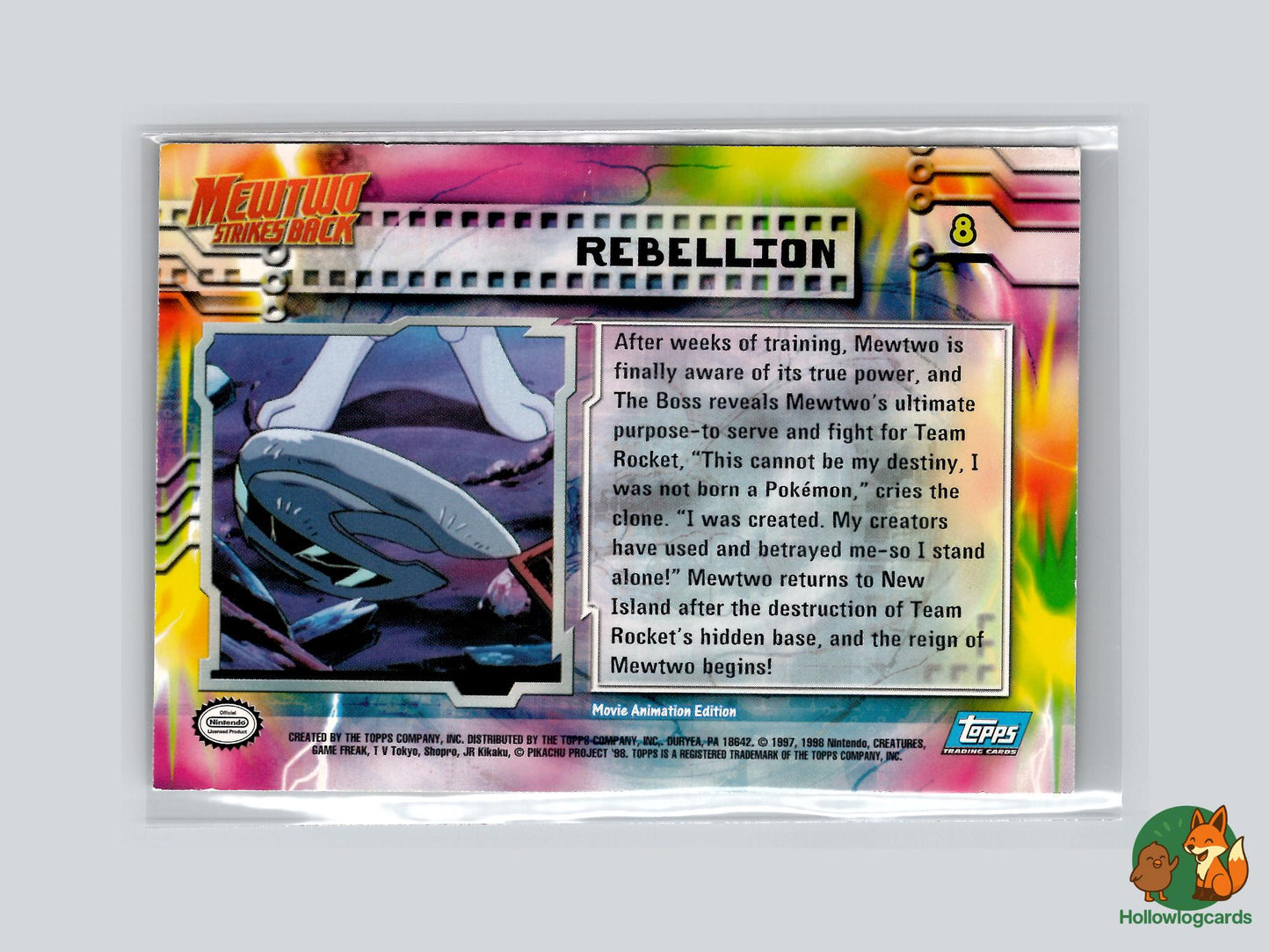 Rebellion (#8) Silver Chrome Foil - Topps Mewtwo Strikes Back
