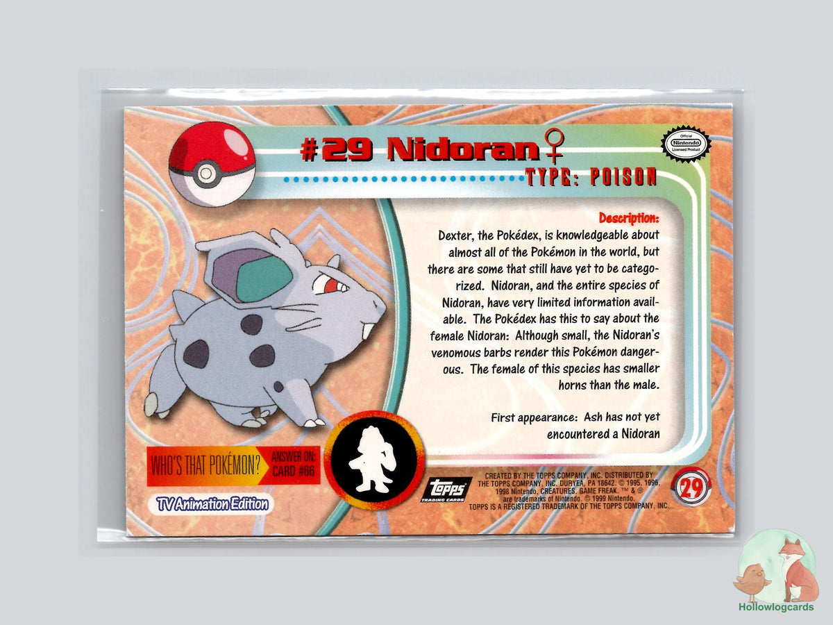 Nidoran (#29) Rainbow Foil - Topps Trading Cards Series 1