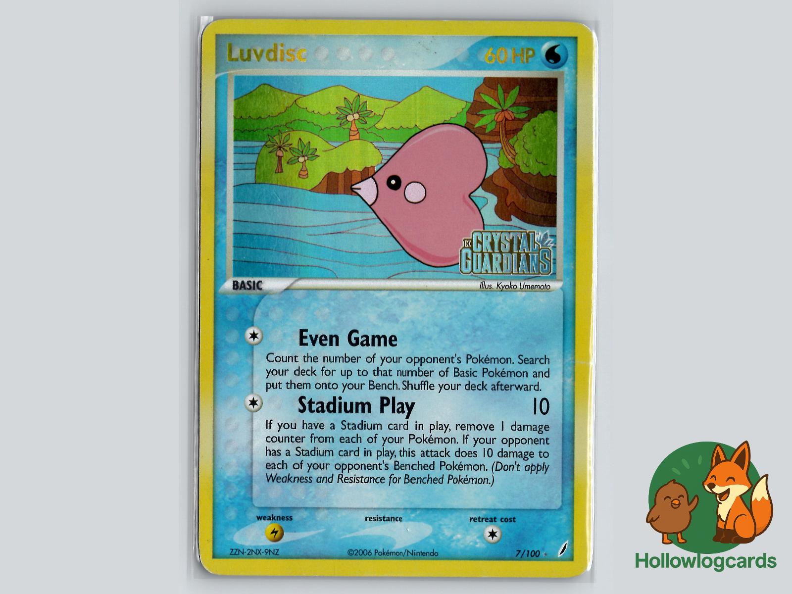 Luvdisc (7/100) - Crystal Guardians Pokémon Card