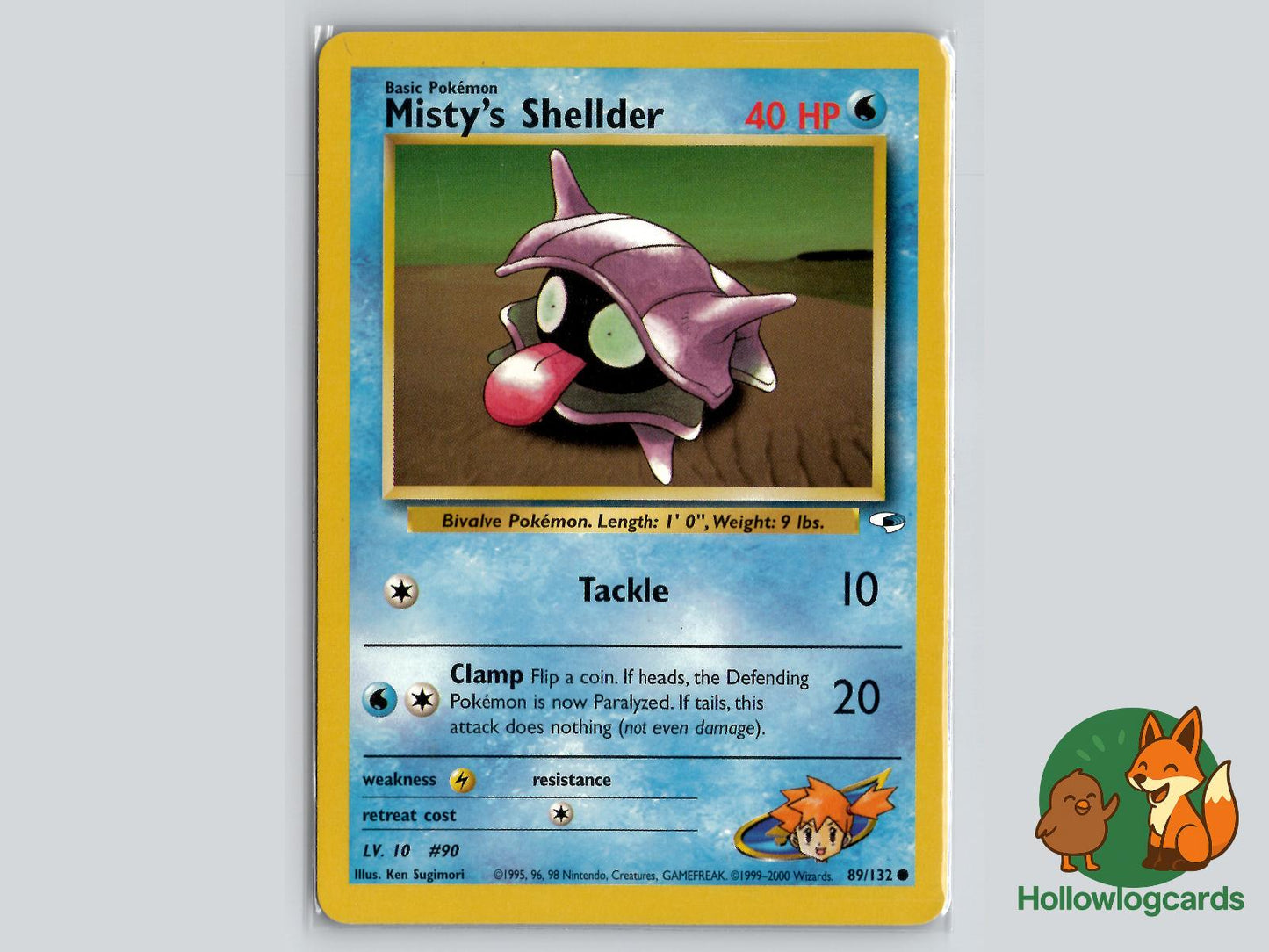 Misty's Shellder (89/132) - Gym Heroes Pokémon Card