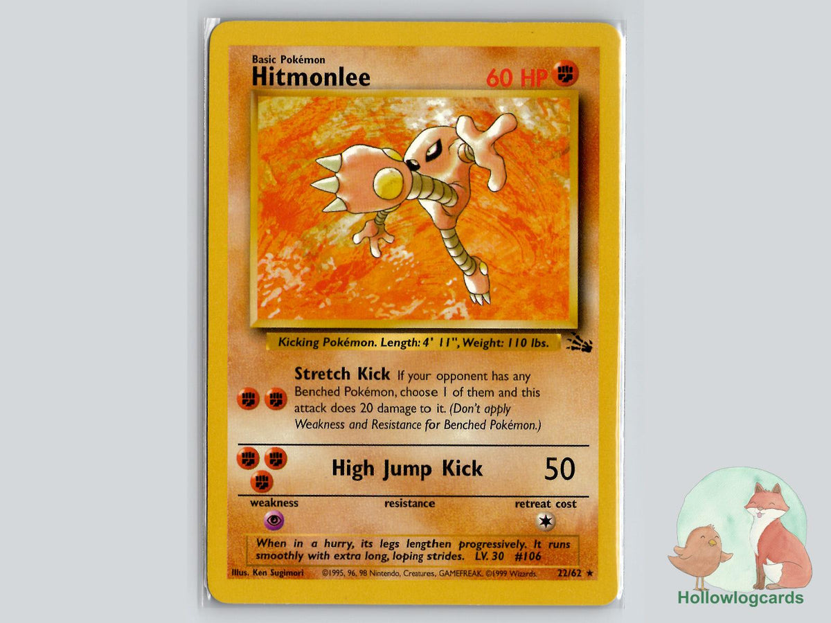 Hitmonlee (22/62) - Fossil Pokémon Card