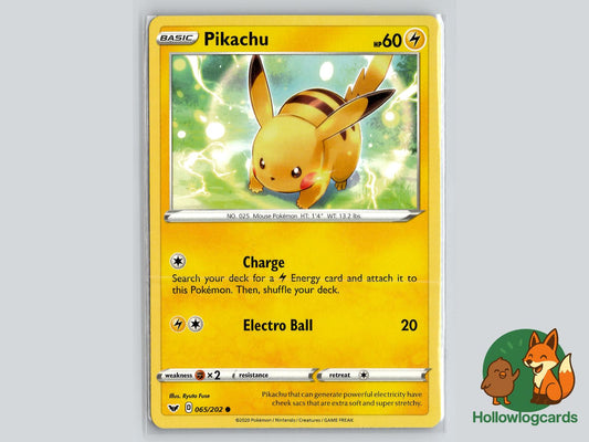 Pikachu (065/202) - Sword & Shield Pokémon Card