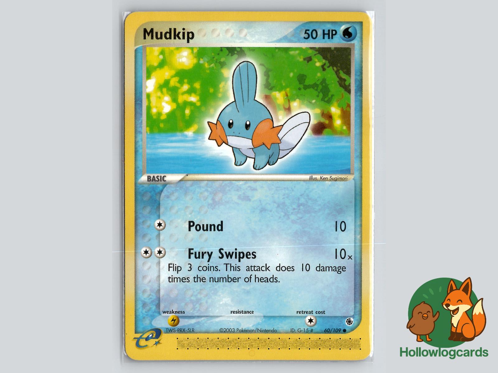 Mudkip (60/109) - Ruby & Sapphire Pokémon Card