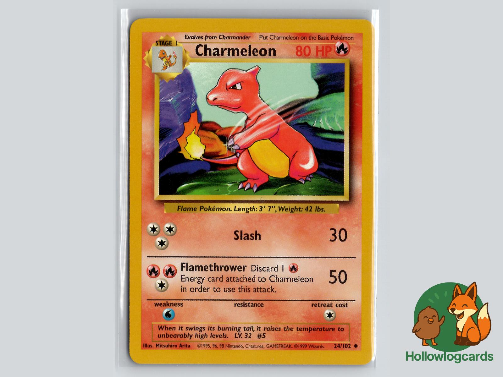 Charmeleon (24/102) - Base Pokémon Card