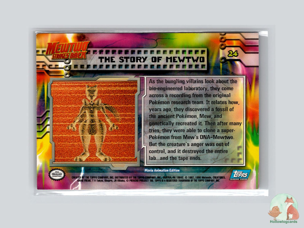 The Story Of Mewtwo [Meowth, Mew] (#24) - Topps Mewtwo Strikes Back