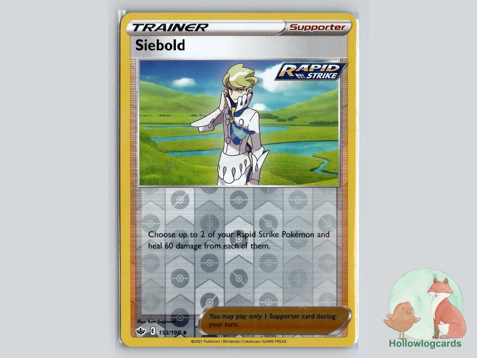 Siebold (153/198) - Chilling Reign Pokémon Card