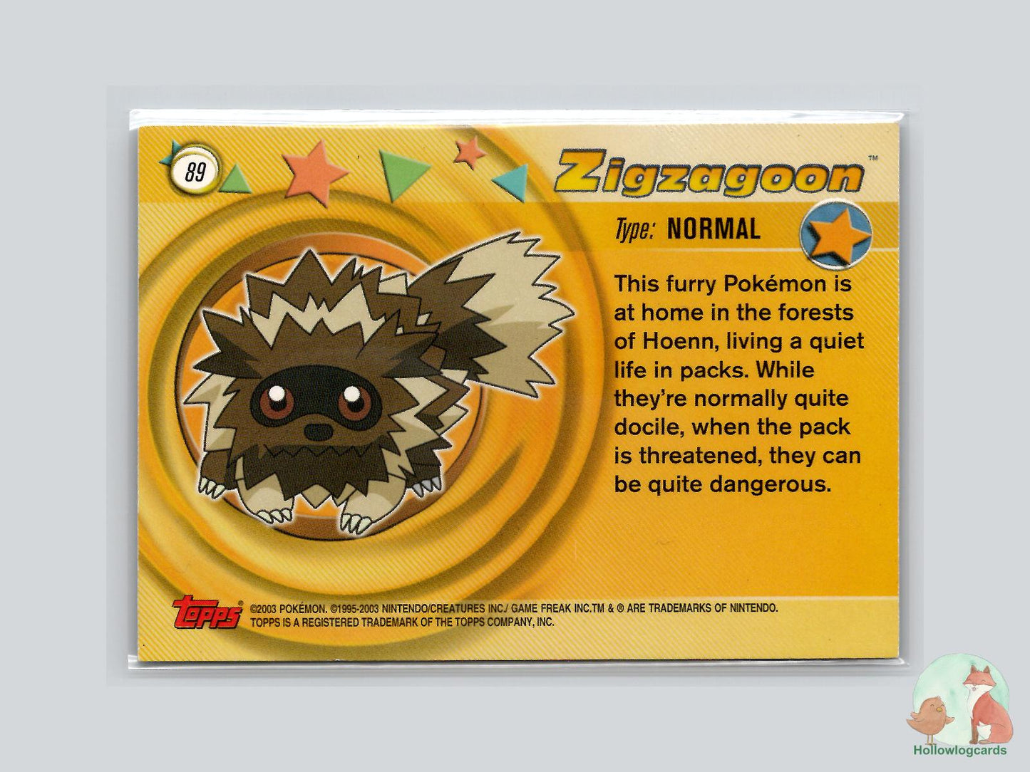 Zigzagoon (#89) Chrome - Topps Advanced Trading Cards