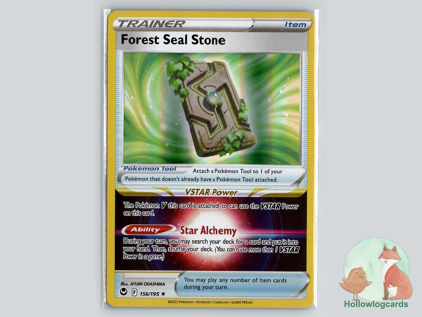 Forest Seal Stone (156/195) - Silver Tempest Pokémon Card
